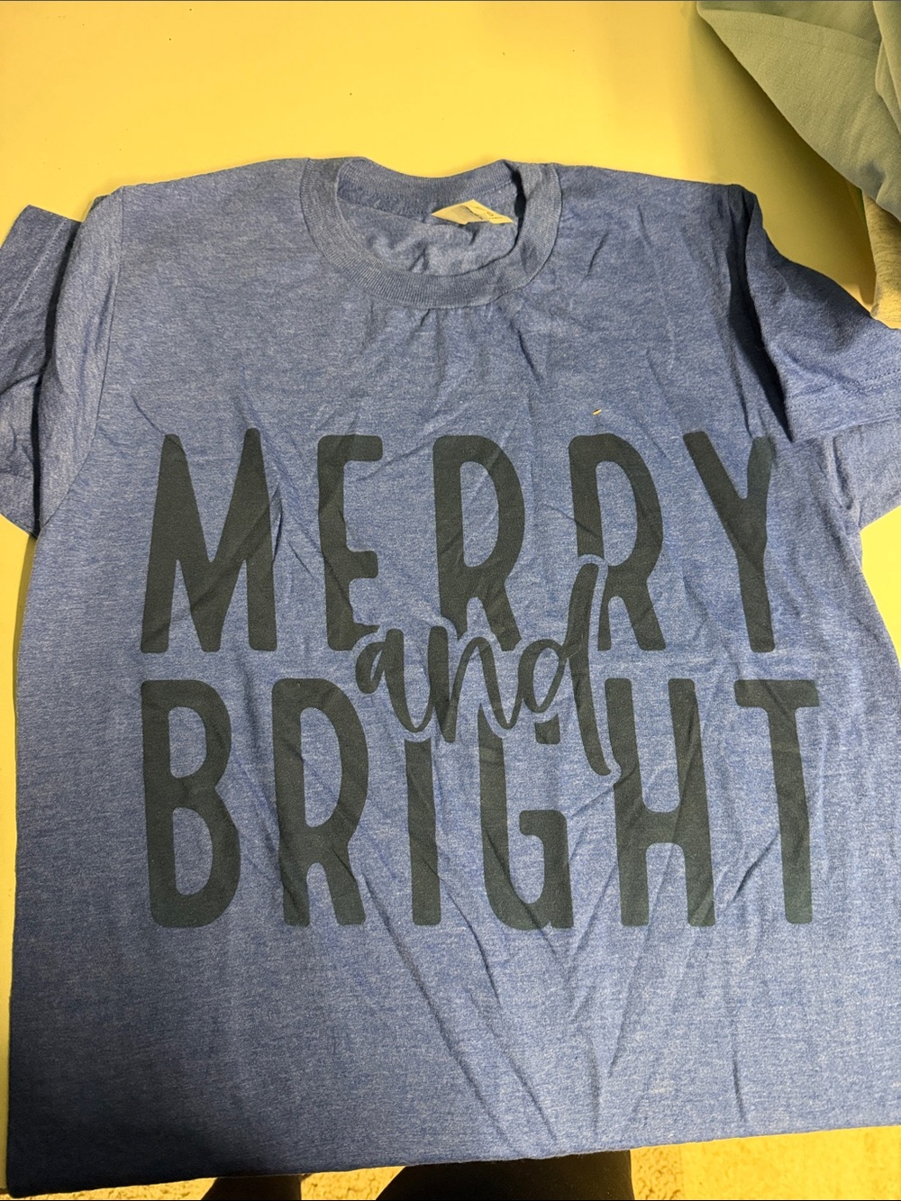 Merry and Bright Short Sleeve Tee - Blue